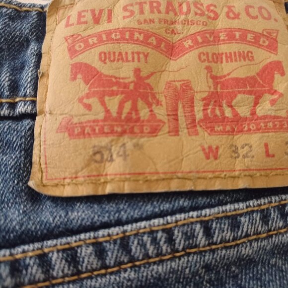 Levi’s 514 Men’s Jeans 32x30 Straight Fit Blue Denim Water Less Medium Wash - Picture 3 of 6